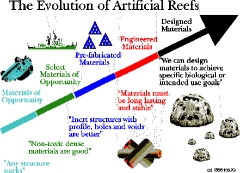 Évolution des récifs artificiels